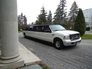 Side view of stretch limousine